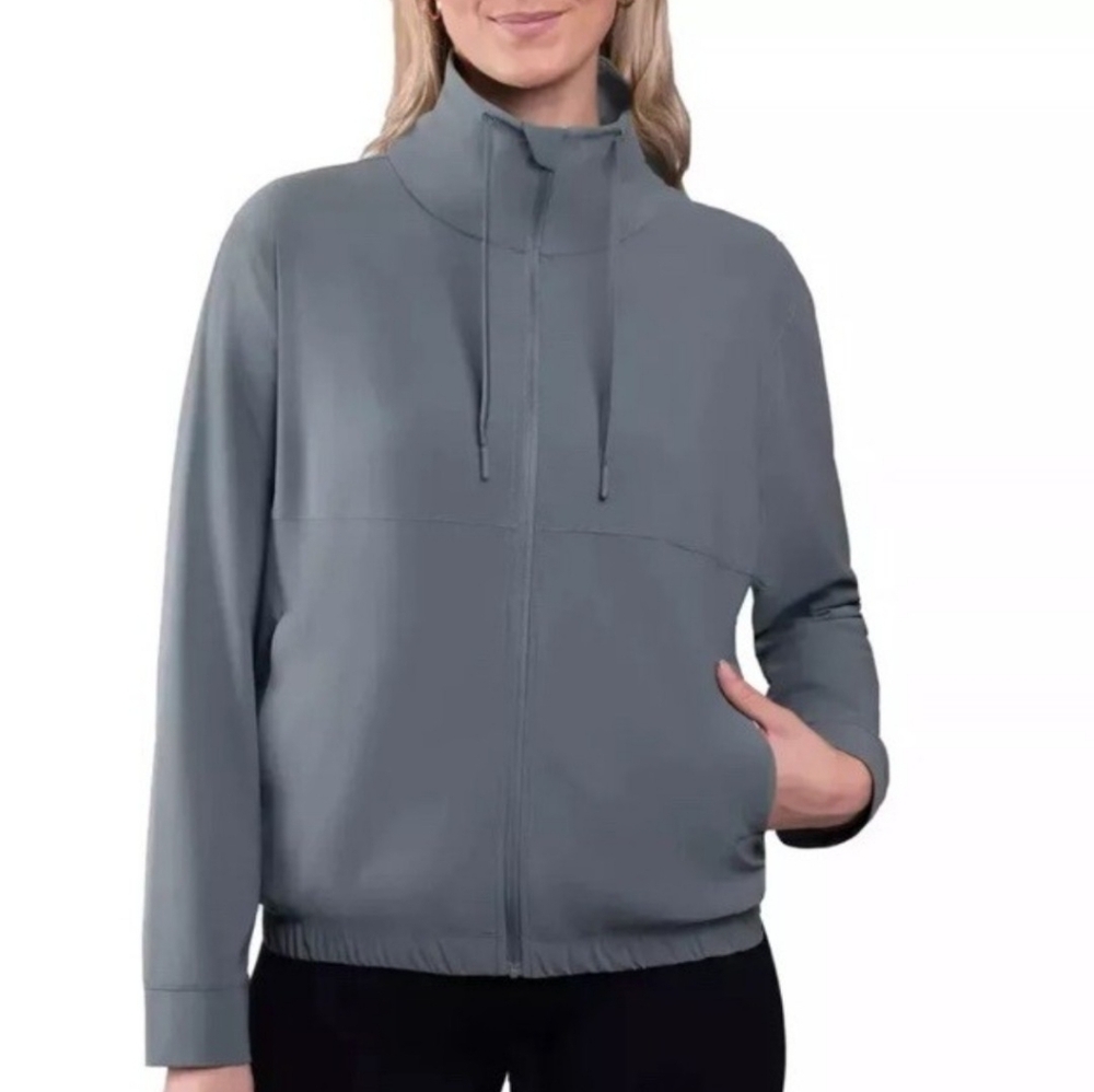Gray Zip-Up Jacket